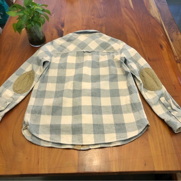 Roots Plaid Thick Casual Blue Long Sleeves Button Down Shirt Sweater Sweatshirt. - Picture 11 of 16